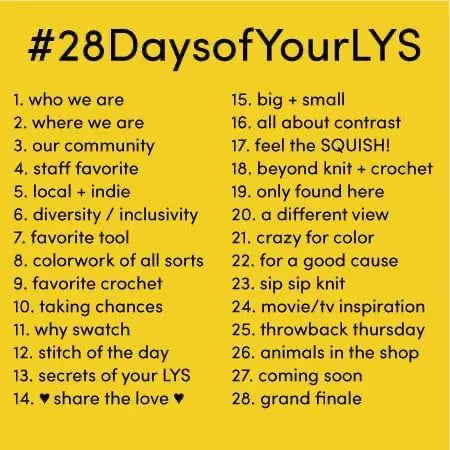 #28DaysOfYourLYS Yarn Folk