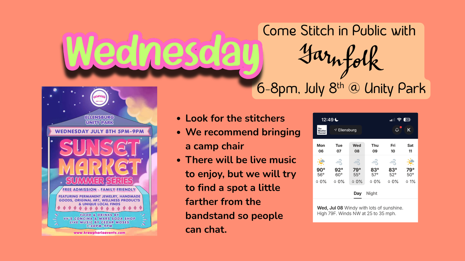 Stitch in Public THIS WEDNESDAY
