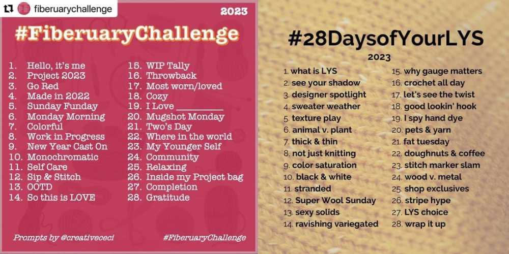 #Fiberuary & #28DaysOfYourLYS Yarn Folk