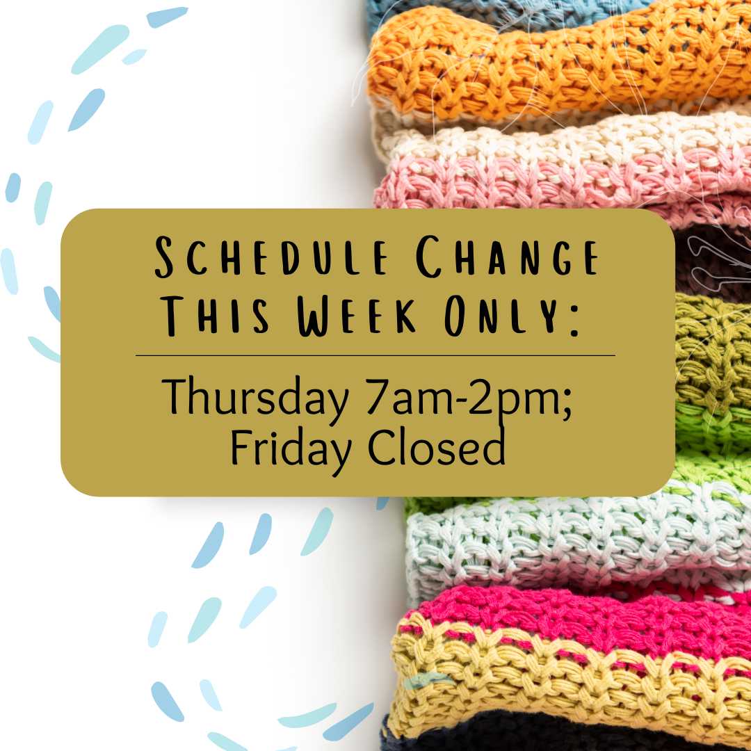 Schedule change for this week & Berroco Cardi Party! Yarn Folk
