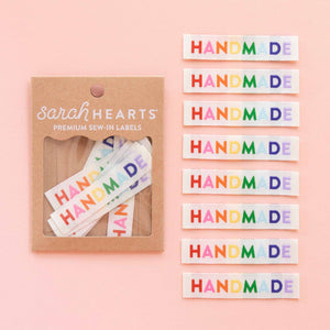 Sarah Hearts Premium Woven Labels