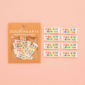 Sarah Hearts Premium Woven Labels