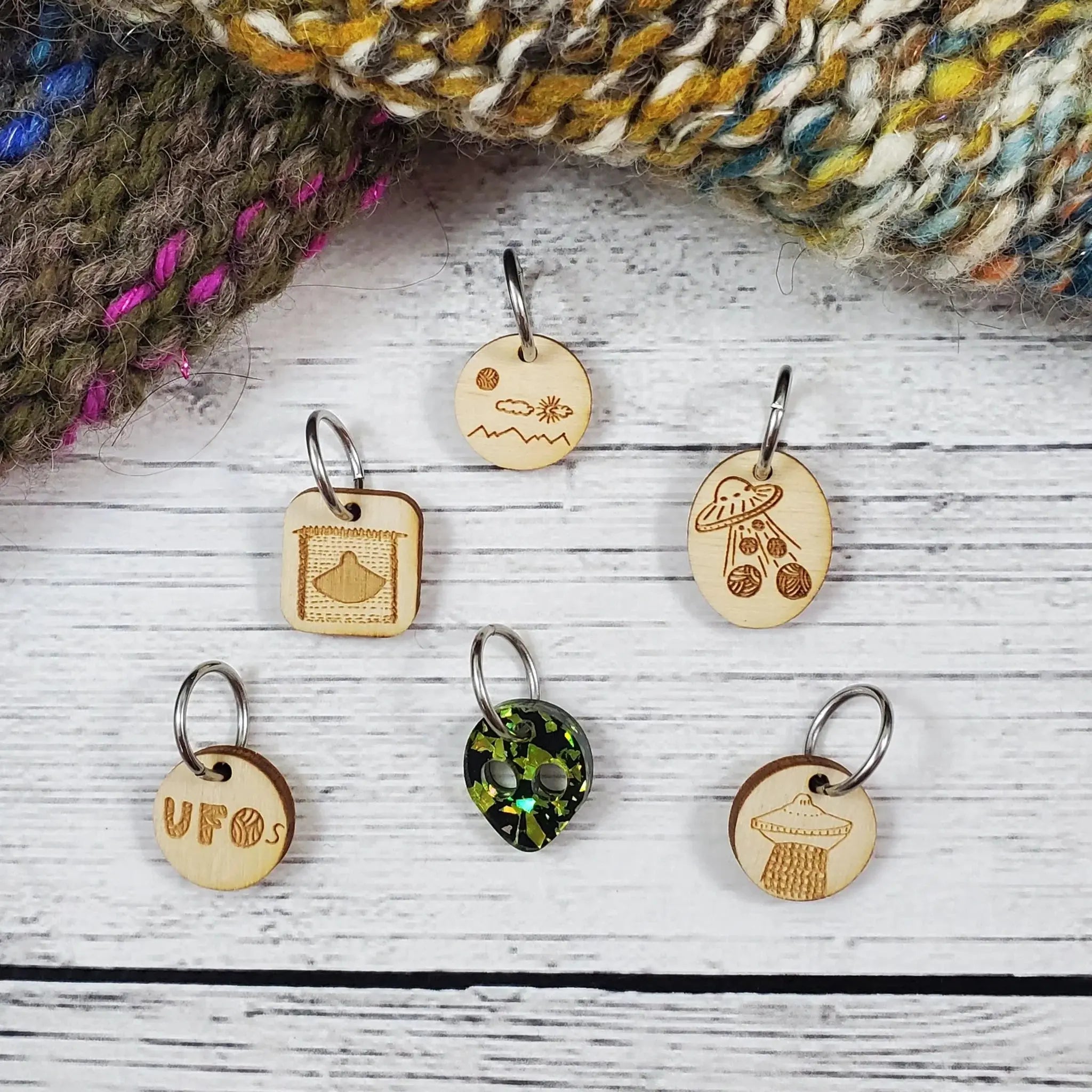 Handmade Knitting Stitch Markers 8 Count Charms