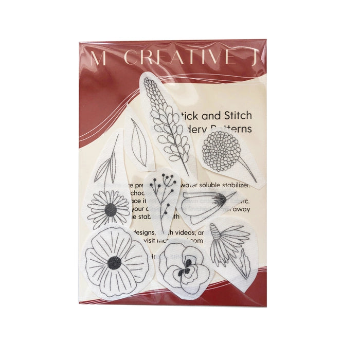M Creative J Peel, Stick, and Stitch Hand Embroidery Patterns