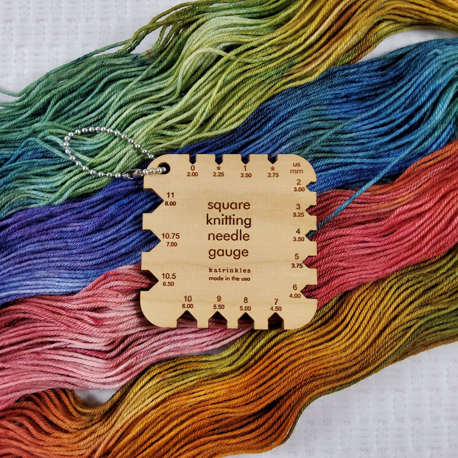 Katrinkles Square Knitting Needle Gauge