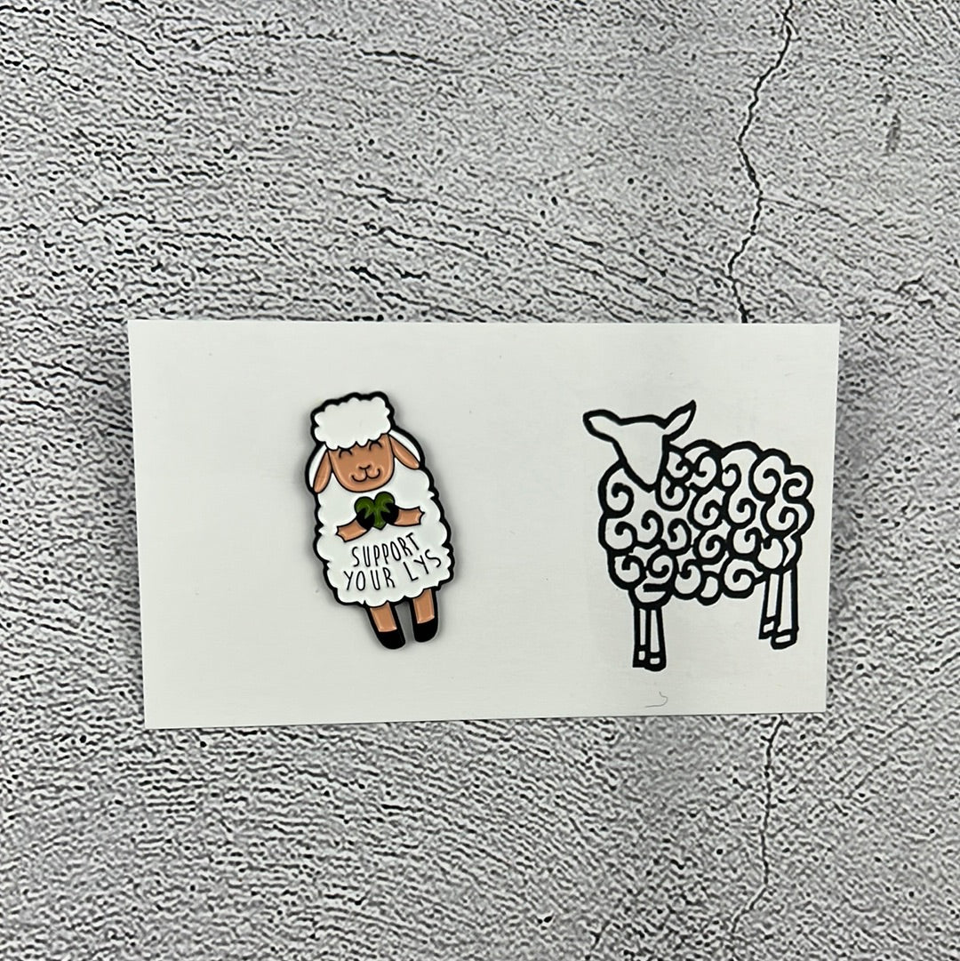 Support Your LYS Enamel Pin