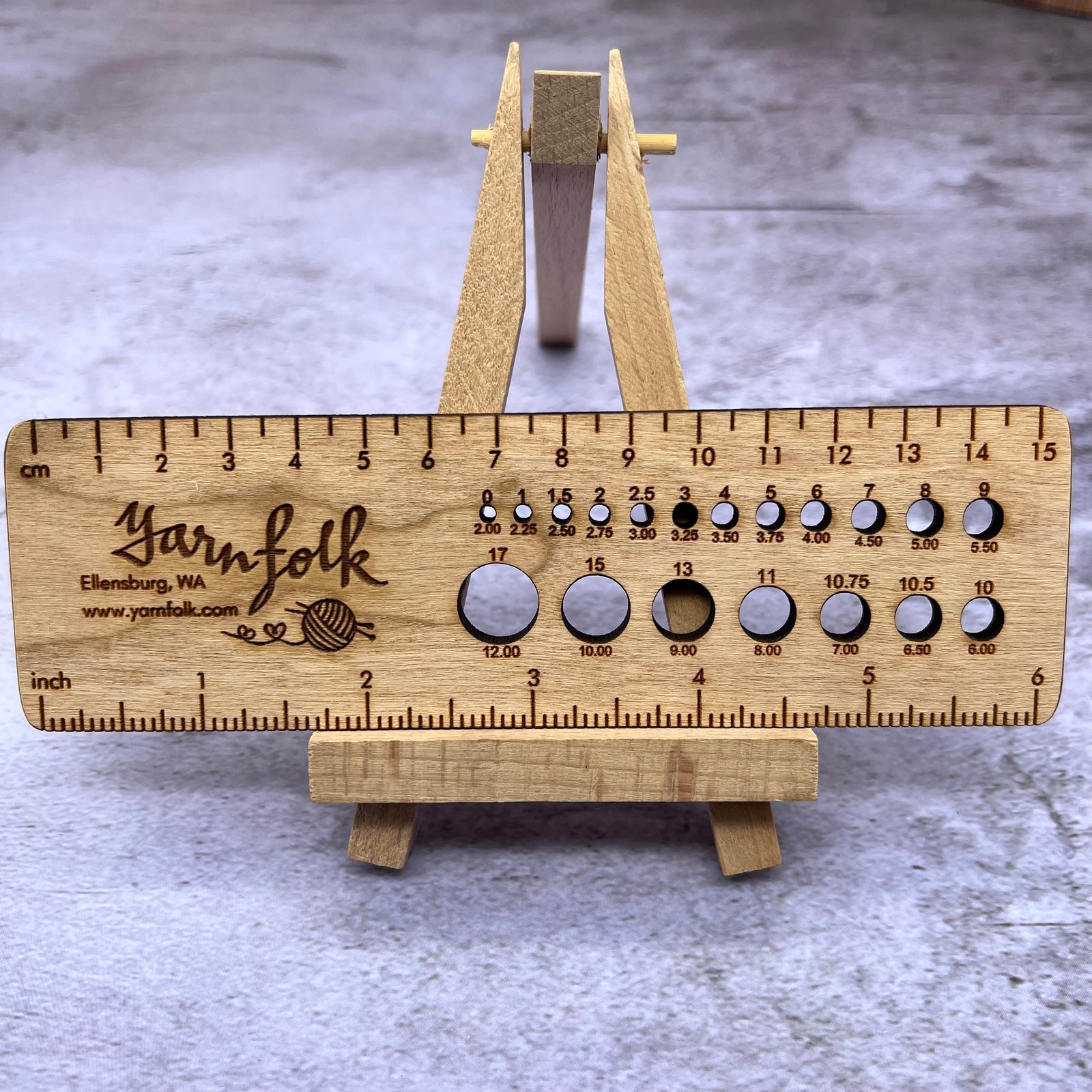 Needle/Hook Gauge + Ruler (Yarn Folk) Katrinkles